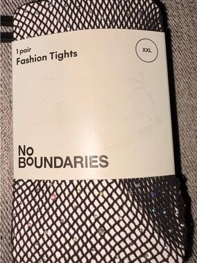 No Boundaries Black Rhinestone Fishnet Tights